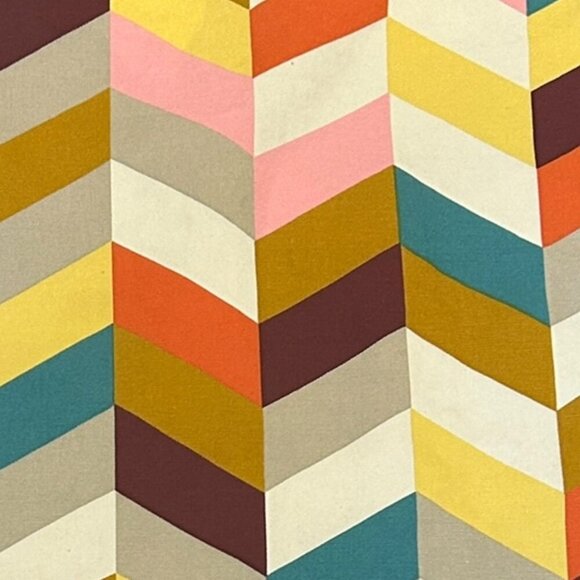 Ikea Cotton Chevron Pattern Pillow Covers 20 x 20" Colorful Double Sided 70s - Picture 2 of 7